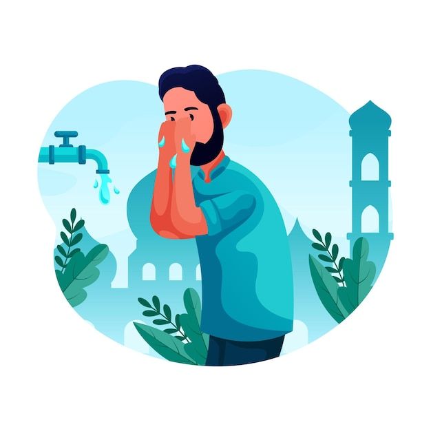  أثناء الوضوء